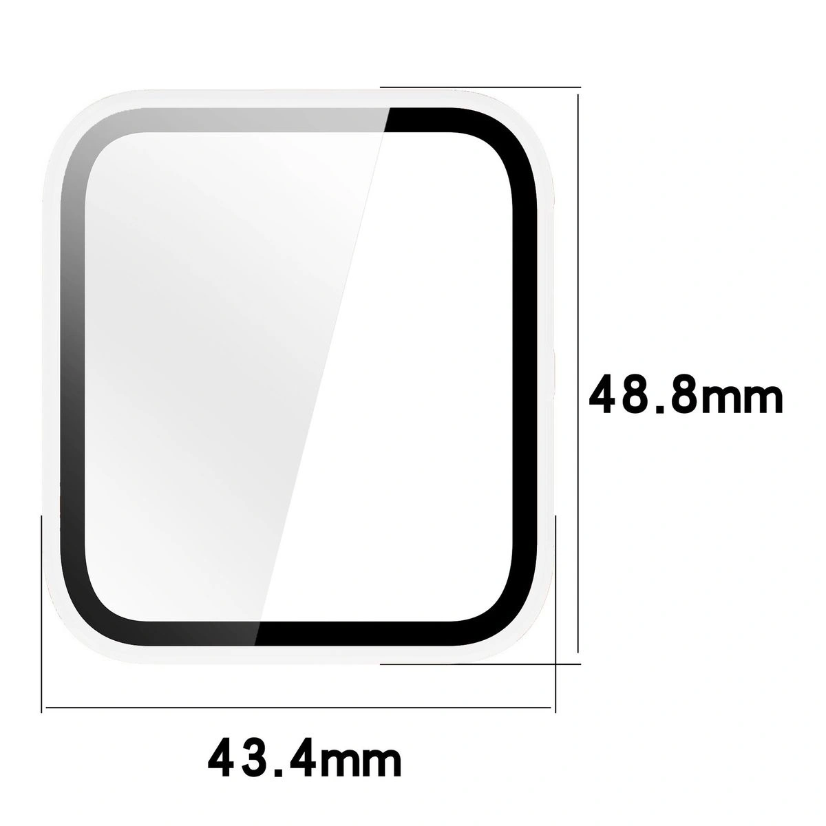 Wymiary etui Bizon Case Watch Adamo do Garmin Venu X1